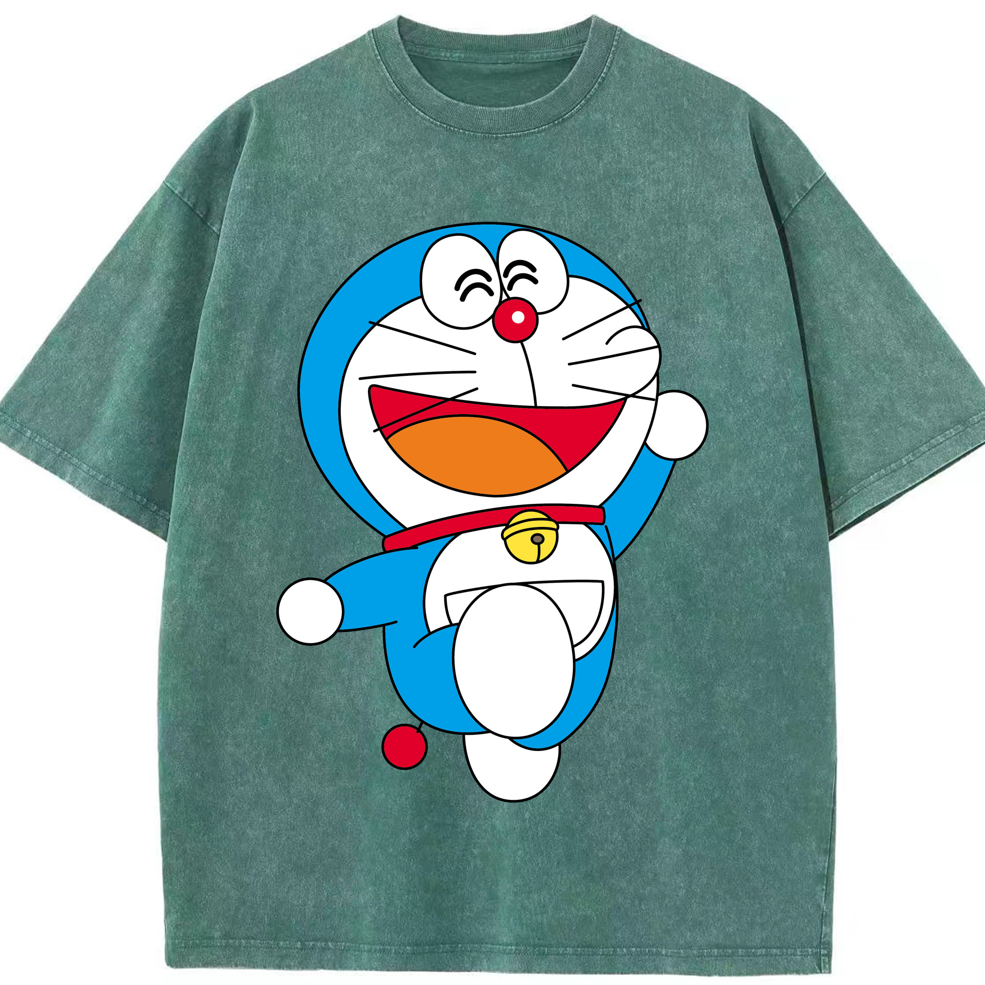 （画像用） ドラえもん Doraemon 綿100% ヴィンテージ風 半袖Tシャツ（フロントプリント）